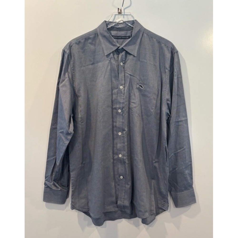 Nantucket Whaler Blue Cotton Long Sleeve Oxford Shirt Mens XL